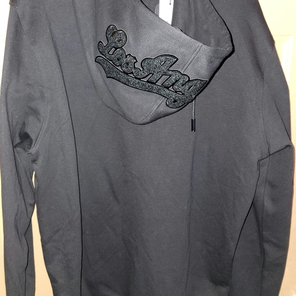 LA DODGERS POPULAR DESIGN BLACKOUT STITCHED ZIPUP HOODIE XLARGE - Picture 4 of 6